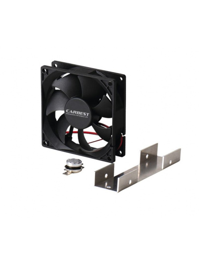 Wentylator do lodówki z termostatem 92x92x25 mm 12 V 3,6 W - Carbest