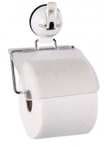 Uchwyt na papier toaletowy z przyssawką max 3 kg biały