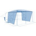 Zadaszenie przeciwsłoneczne Mauritius 300 x 300 cm, jasnoszare – RTent