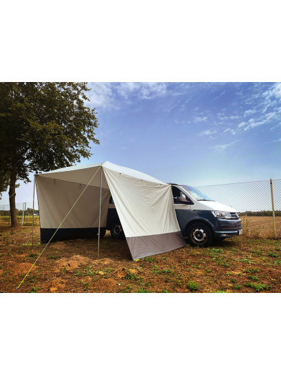 Zadaszenie przeciwsłoneczne Mauritius 300 x 300 cm, jasnoszare – RTent