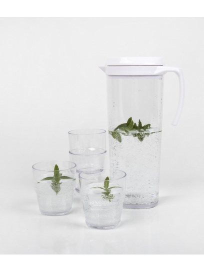 Dzbanek z zakrętką 1,5 l + 4 szklanki 250 ml - Camp4