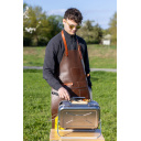 Fartuch grillowy skórzany brązowy - Holiday Travel