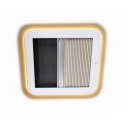 Dachhaube 40×40 cm z oświetleniem LED - Carbest