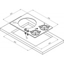 Połączenie kuchenka zlewozmywak do zabudowy kuchennej - Carbest
