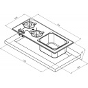 Łącznik kuchenka-zlewozmywak - Carbest