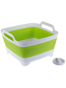 Składana miska do mycia naczyń 31,5x30xh20 cm zielono/biała - Camp4