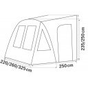 Przedsionek pneumatyczny do przyczepy ONE BEAM AIR 325, szary – RTent