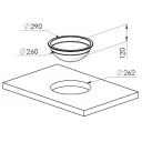 Zlewozmywak okrągły Ø29 cm - Carbest