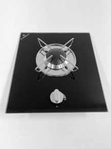 Płyta gazowa 1-palnikowa szklana czarna - Carbest