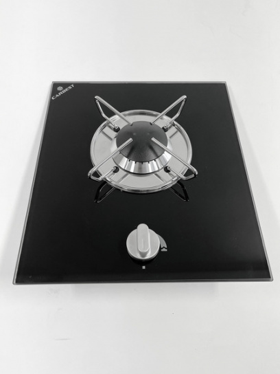 Płyta gazowa 1-palnikowa szklana czarna - Carbest