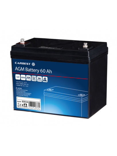 Akumulator AGM deep-cycle 12 V 60 Ah - Carbest