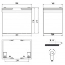 Akumulator AGM deep-cycle 12 V 90 Ah - Carbest