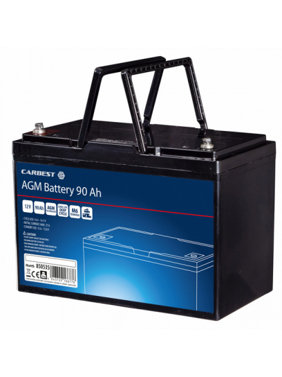 Akumulator AGM deep-cycle 12 V 90 Ah - Carbest