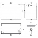 Akumulator AGM deep-cycle 12 V 120 Ah - Carbest