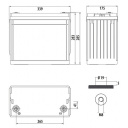 Akumulator AGM deep-cycle 134 Ah serwisowy - Carbest