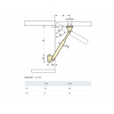 Podnośnik siłownik do szafki drzwiczek meblowych 250 mm
