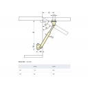 Podnośnik siłownik do szafki drzwiczek meblowych 200 mm