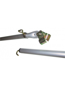 Drążek dachowy z haczykiem 170–260 cm Ø25 mm, srebrny – RTent