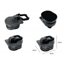 Klipy do mocowania rurek przedsionka 65 mm 3 szt., szary/czarny – RTent