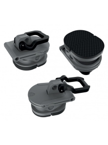 Klipy do mocowania rurek przedsionka 65 mm 3 szt., szary/czarny – RTent