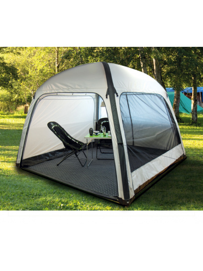 Ścianka boczna z moskitierą 300 x 300 cm, czarna – RTent