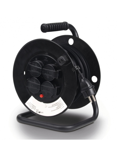 Bęben kablowy 25 m z 4 gniazdami Schuko - Carbest