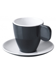 Zestaw filiżanek espresso 2+2 antracyt/biały - Camp4