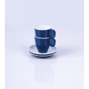 Zestaw filiżanek espresso 2+2 ciemnoniebieski/biały - Camp4