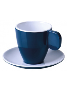 Zestaw filiżanek espresso 2+2 ciemnoniebieski/biały - Camp4