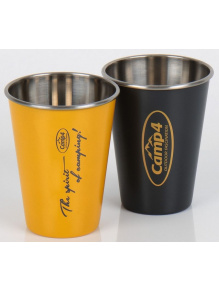 Kubki ze stali nierdzewnej Harmony 500 ml 2 szt. żółty/antracyt - Camp4