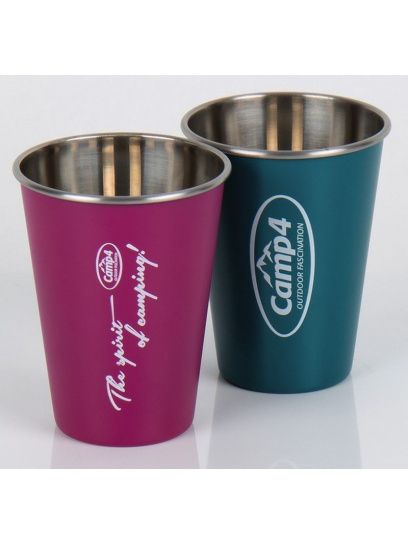 Kubki ze stali nierdzewnej Young 500 ml 2 szt. różowy/niebieski - Camp4