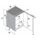 Lodówka kompresorowa do zabudowy duża srebrna - Vitrifrigo