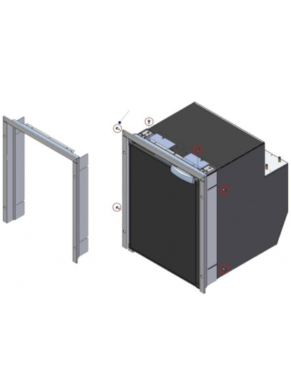 Ramka montażowa R121120.GK szara do C35BT/C39i - Vitrifrigo