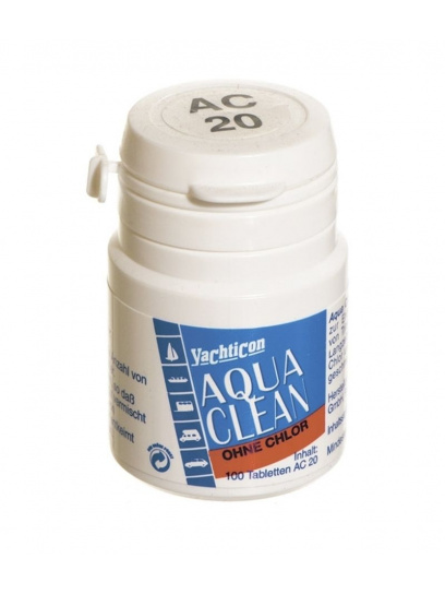 Tabletki do uzdatniania wody Aqua Clean AC 20 bez chloru DK 100 szt. - Yachticon