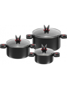 Zestaw garnków kempingowych z pokrywkami Click&Cook Ø24 cm - Ballarini