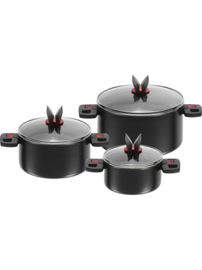 Zestaw garnków kempingowych z pokrywkami Click&Cook Ø24 cm - Ballarini