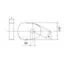 Tuleja dystansowa do zamka 7 mm mała szara - Zadi