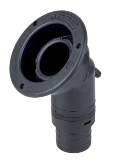 Wlew paliwa kątowy długi Ø50 mm czarny - Zadi