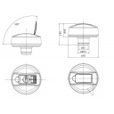 Nakrętka korek wlewu wody lub paliwa z osłoną bez cylinderka biała - Zadi