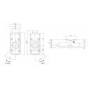 Zamek do drzwi przyczepy Economy + cylinderek z 2 kluczykami lewy czarny - Zadi