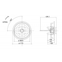 Zamek do drzwi przyczepy Economy + cylinderek z 2 kluczykami lewy czarny - Zadi
