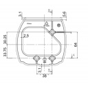 Płytka dystansowa podkładka zamka drzwi kampera 6 mm czarna - Zadi