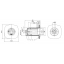 Zamek pojemnika na butle z klapką bez cylinderka biały - Zadi