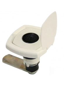 Zamek pojemnika na butle z klapką bez cylinderka biały - Zadi