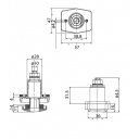 Zamek pojemnika na butle bez dźwigni i cylinderka czarny - Zadi