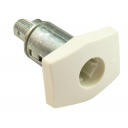 Zamek pojemnika na butle bez dźwigni i cylinderka biały - Zadi