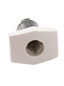 Zamek pojemnika na butle bez dźwigni i cylinderka biały - Zadi