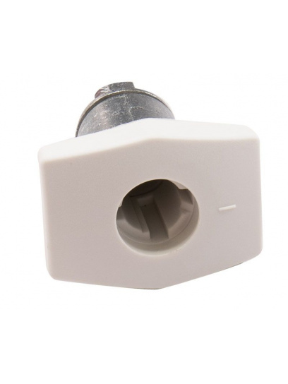 Zamek pojemnika na butle bez dźwigni i cylinderka biały - Zadi