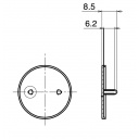 Zaślepka do łącznika meblowego brązowo/beżowa - Zadi