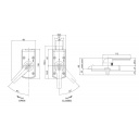 Zamek do drzwi kampera Roulotte bez cylinderka prawy czarny - Zadi